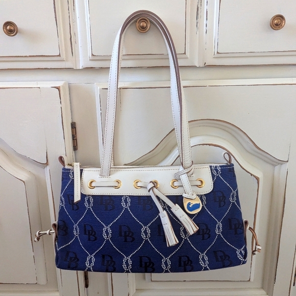 Dooney & Bourke Handbags - Dooney & Bourke Blue Monogram Shoulder Bag